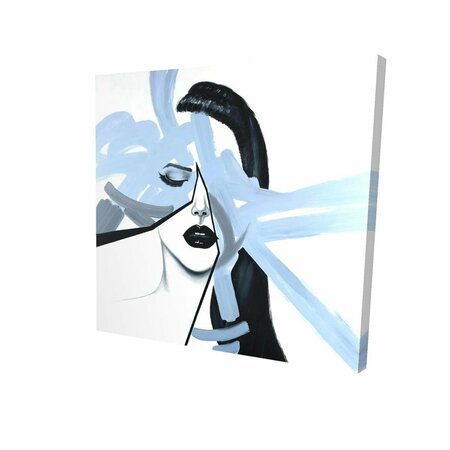 BEGIN HOME DECOR 16 x 16 in. Abstract Blue Woman Portrait-Print on Canvas 2080-1616-FI28